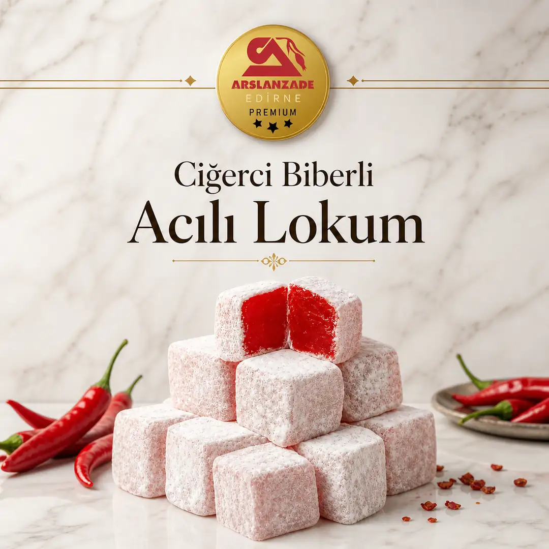 Edirne Ciğerci Biberli Acılı Lokum – Tatlı & Acı Gurme Lezzet | 500 g