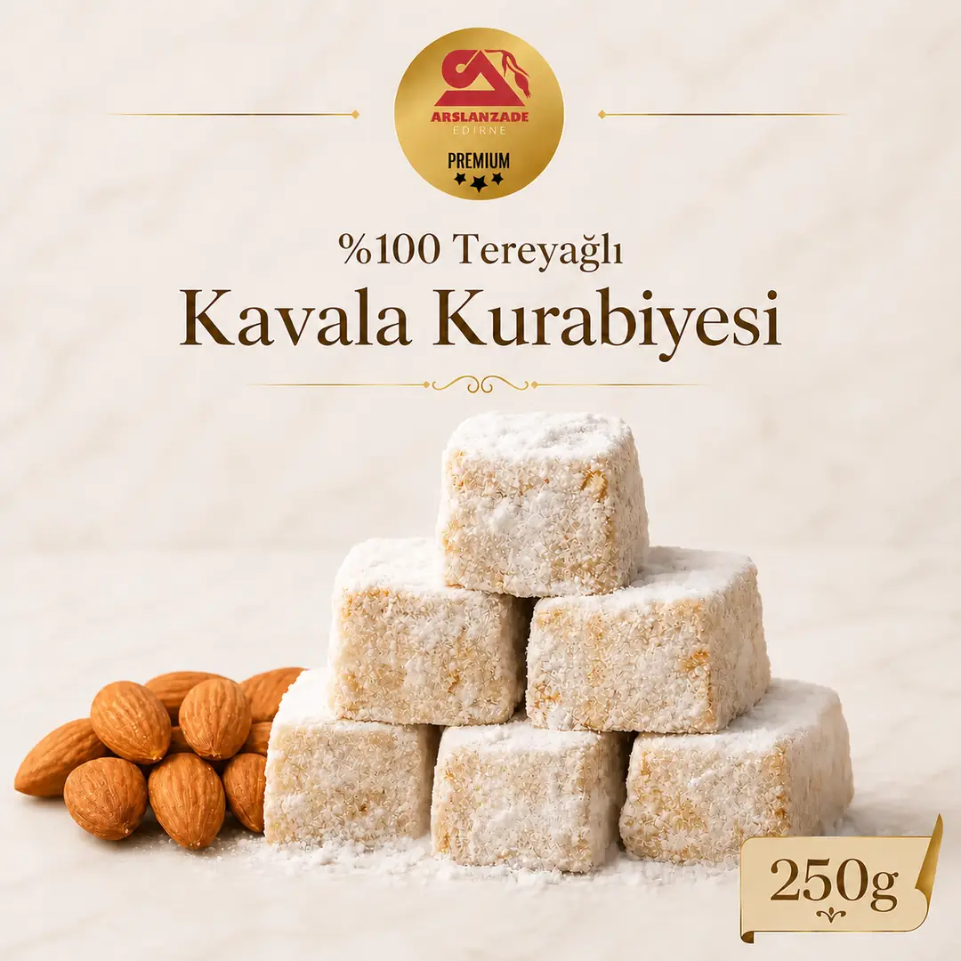 Tereyağlı Kavala Kurabiyesi 250gr Kare Kesim